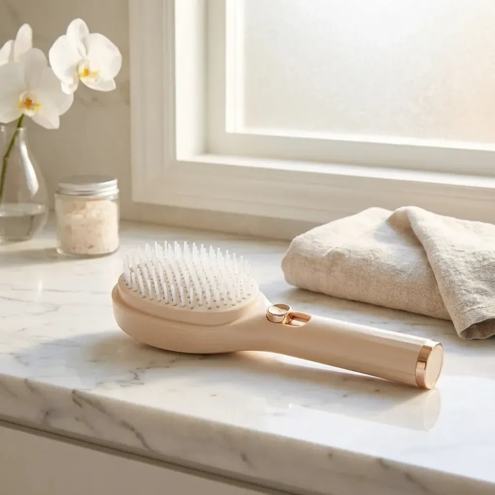 Retractable bristle scalp comb