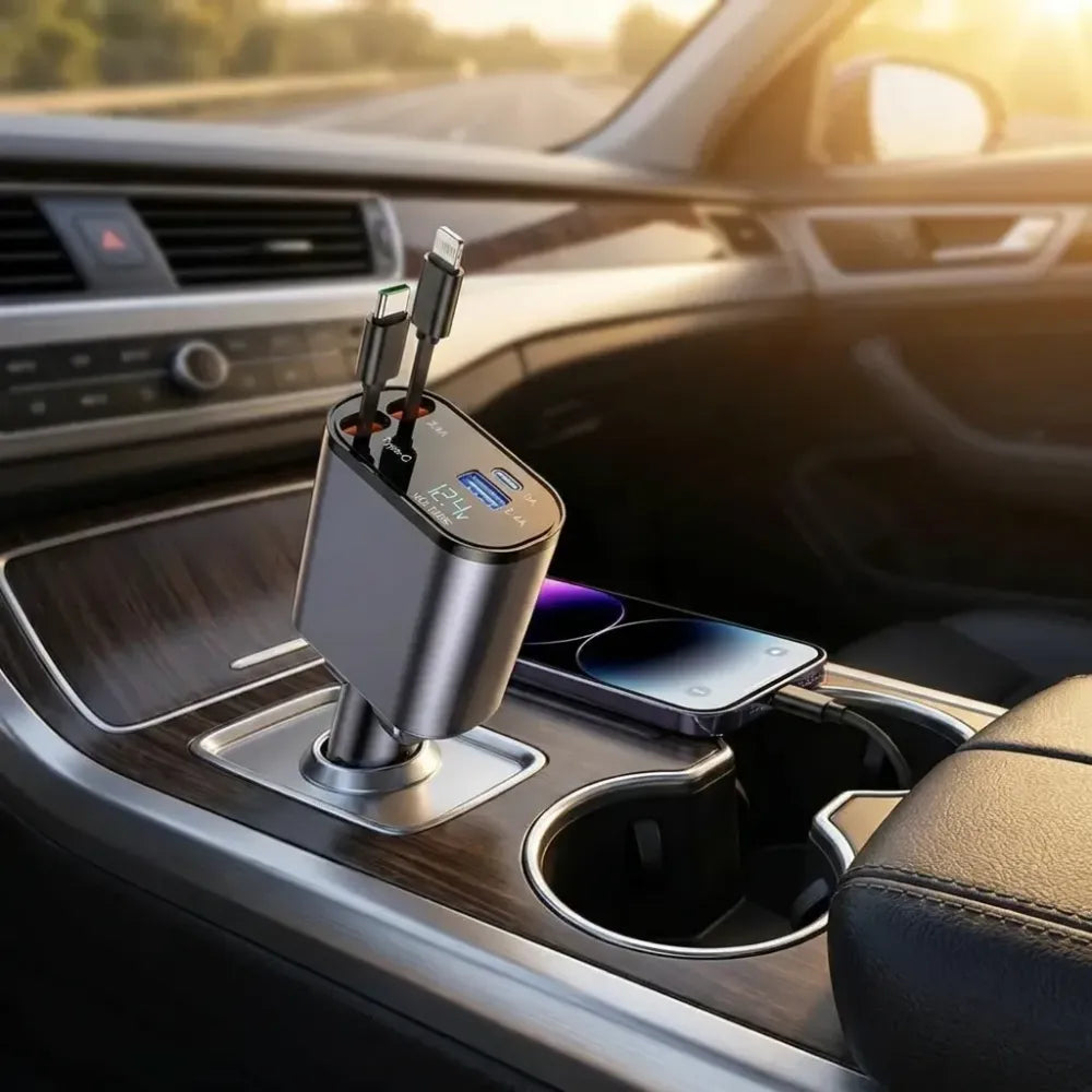 Retractable car charger