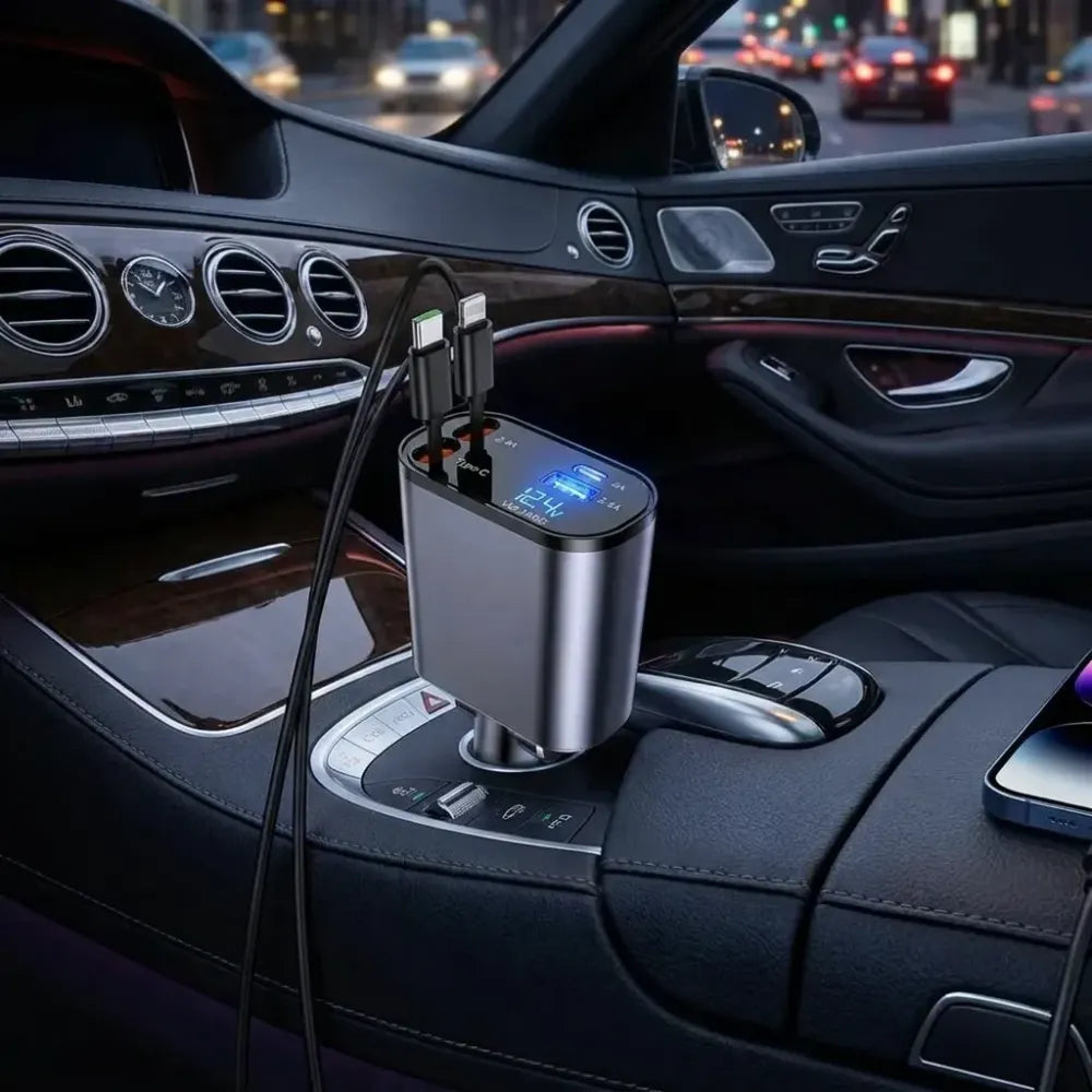 Retractable car charger