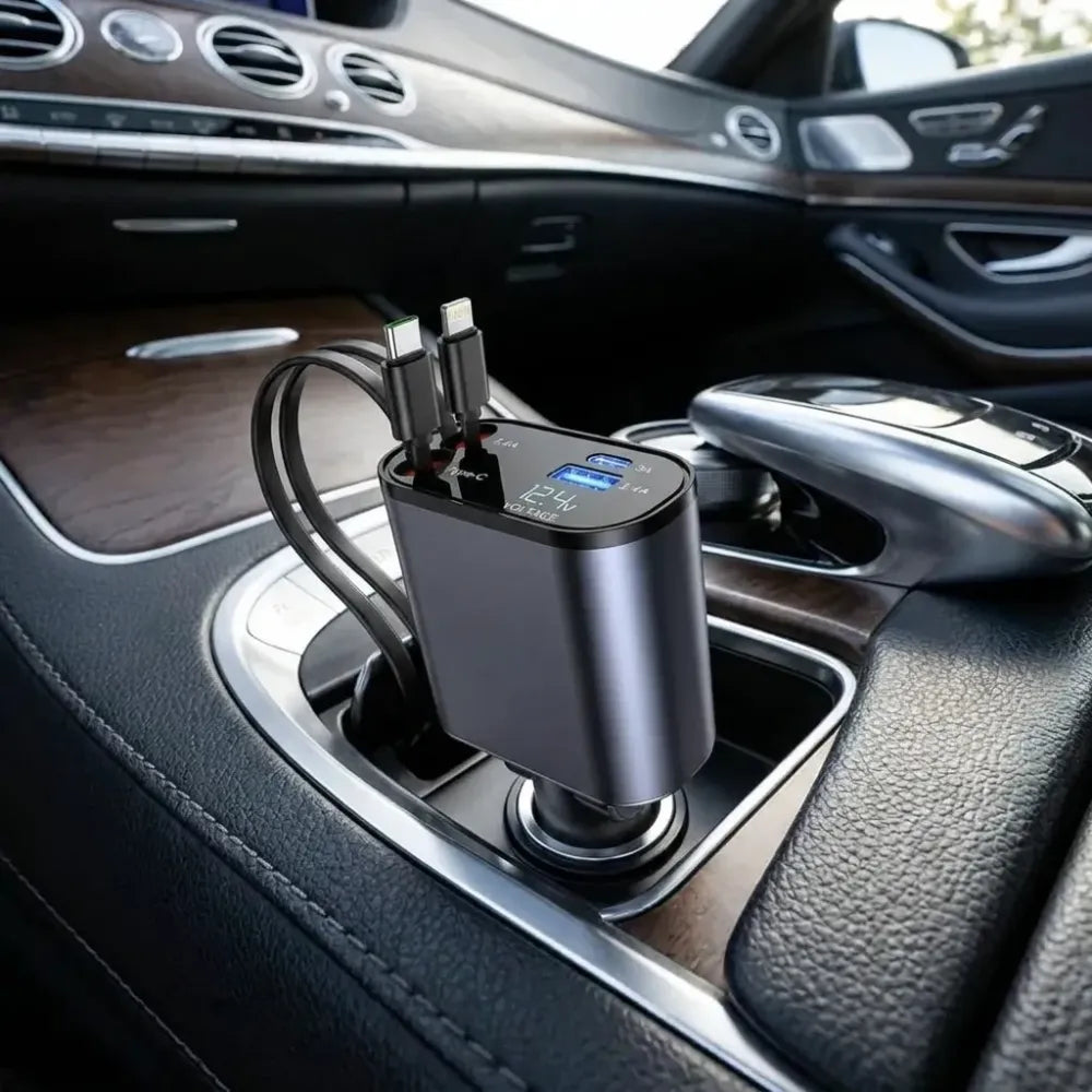 Retractable car charger