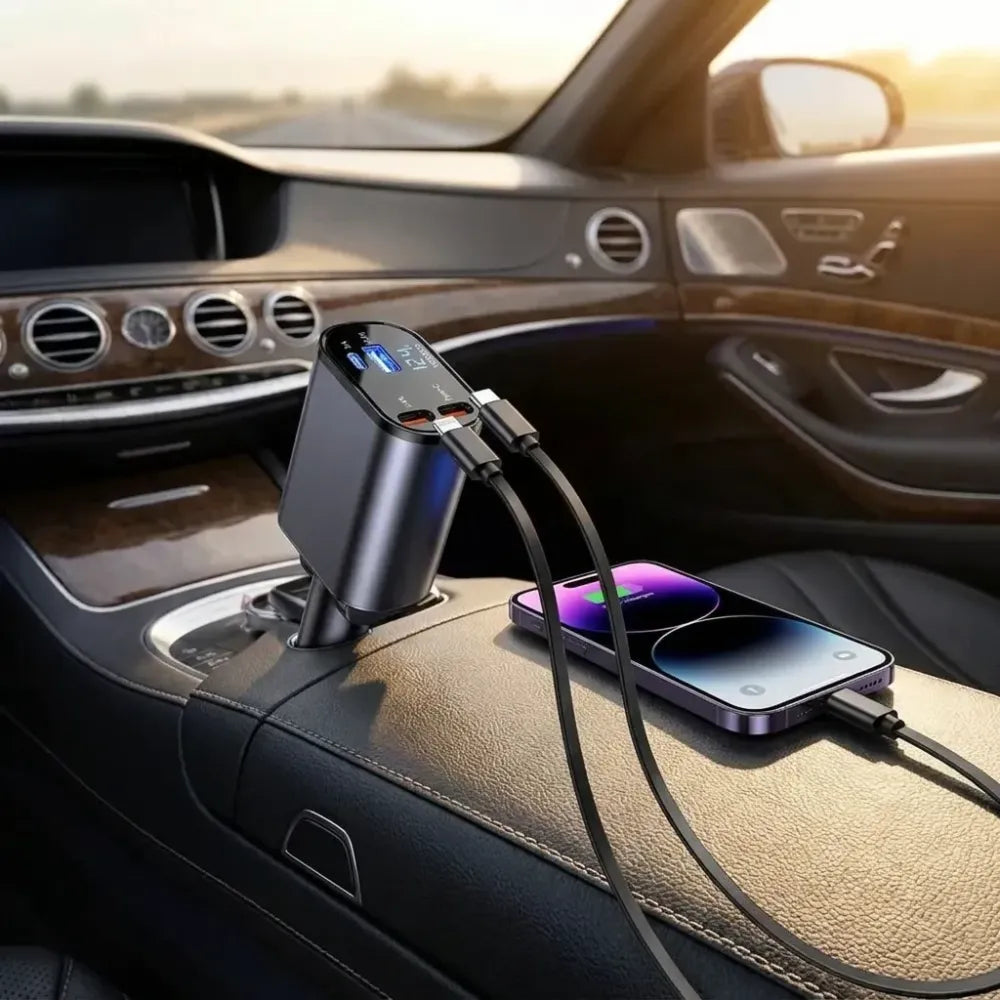 Retractable car charger