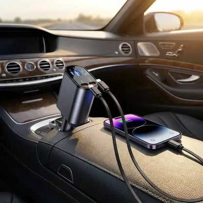 Retractable car charger