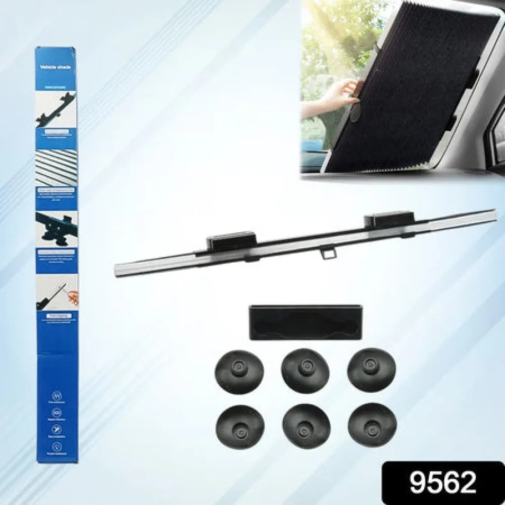 Retractable long foldable windshield sun shade for car (1 set) - automotive