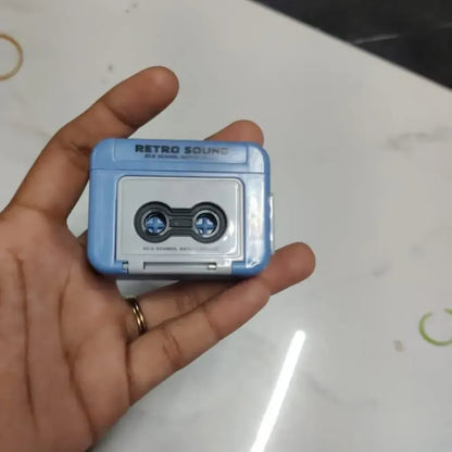 Retro mini microphone keychain