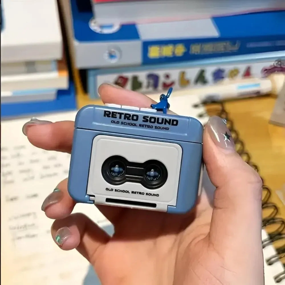 Retro mini microphone keychain