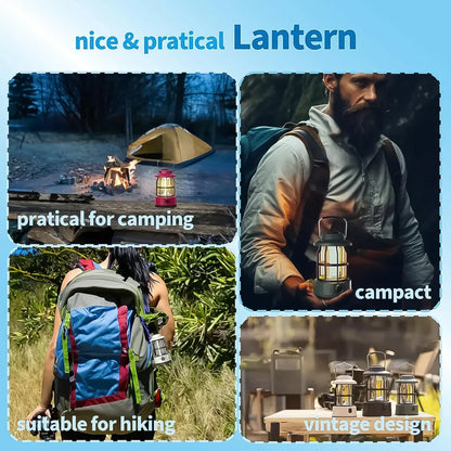 Retro rechargeable camping lantern - travel