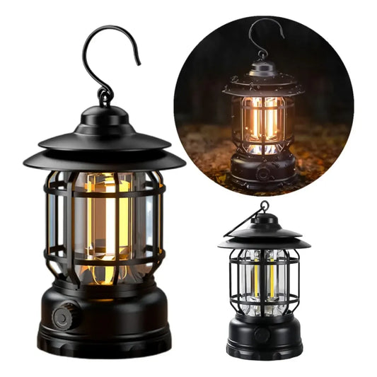 Retro rechargeable camping lantern - travel
