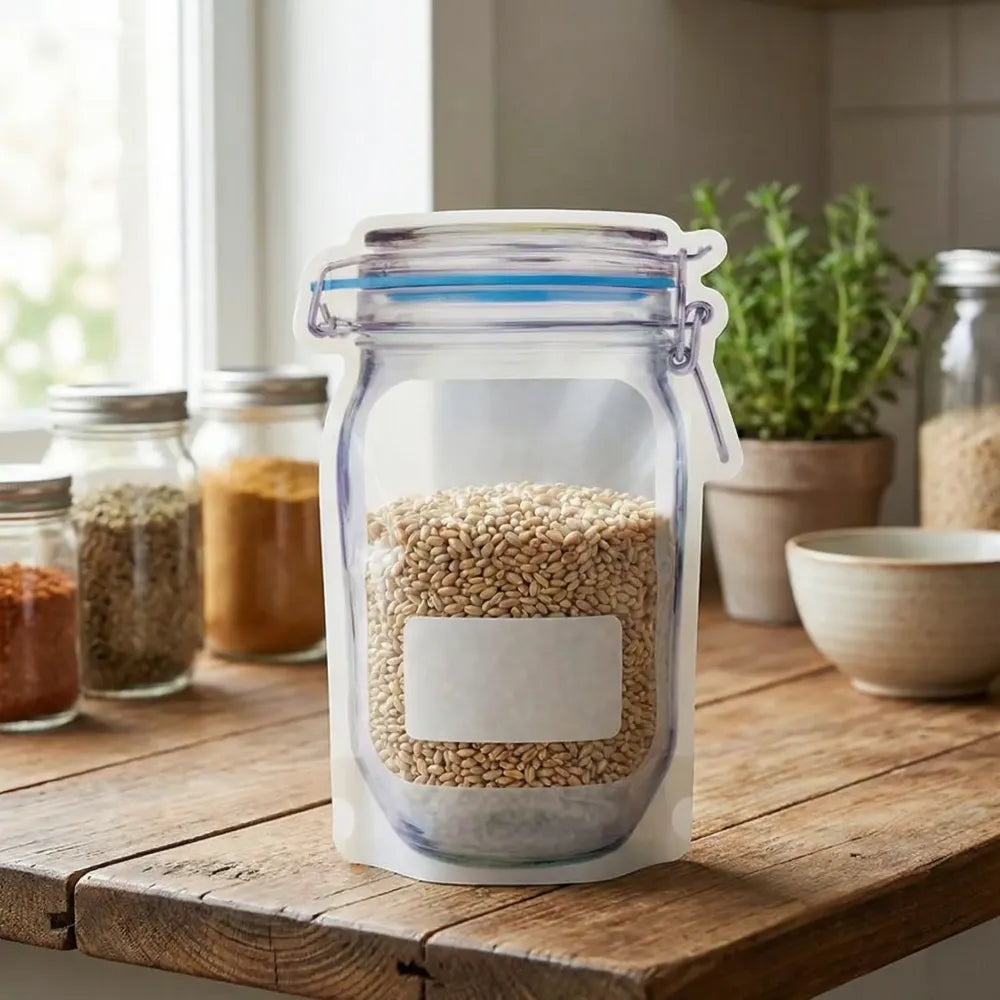 Reusable airtight food storage pouch (1000 ml) - home & kitchen