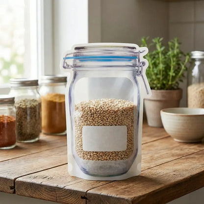 Reusable airtight food storage pouch (1000 ml) - home & kitchen