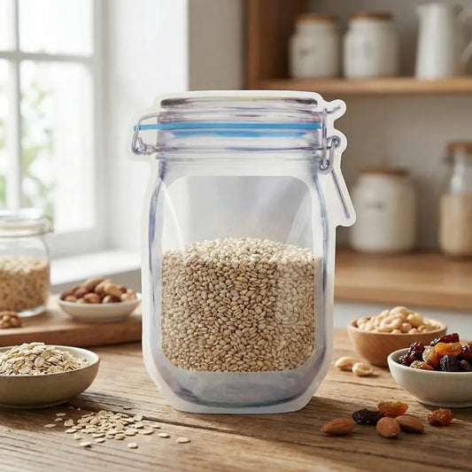 Reusable airtight food storage pouch (1000 ml) - home & kitchen