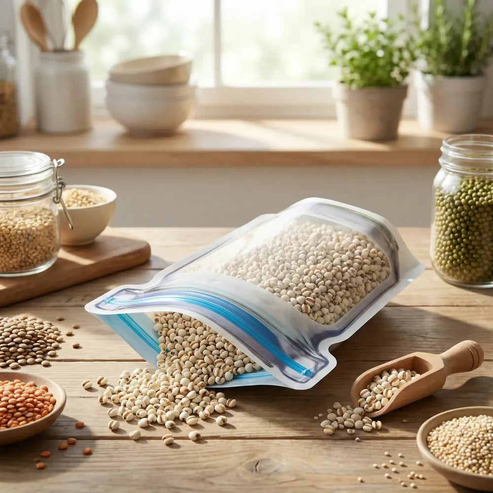 Reusable airtight food storage pouch (1000 ml) - home & kitchen