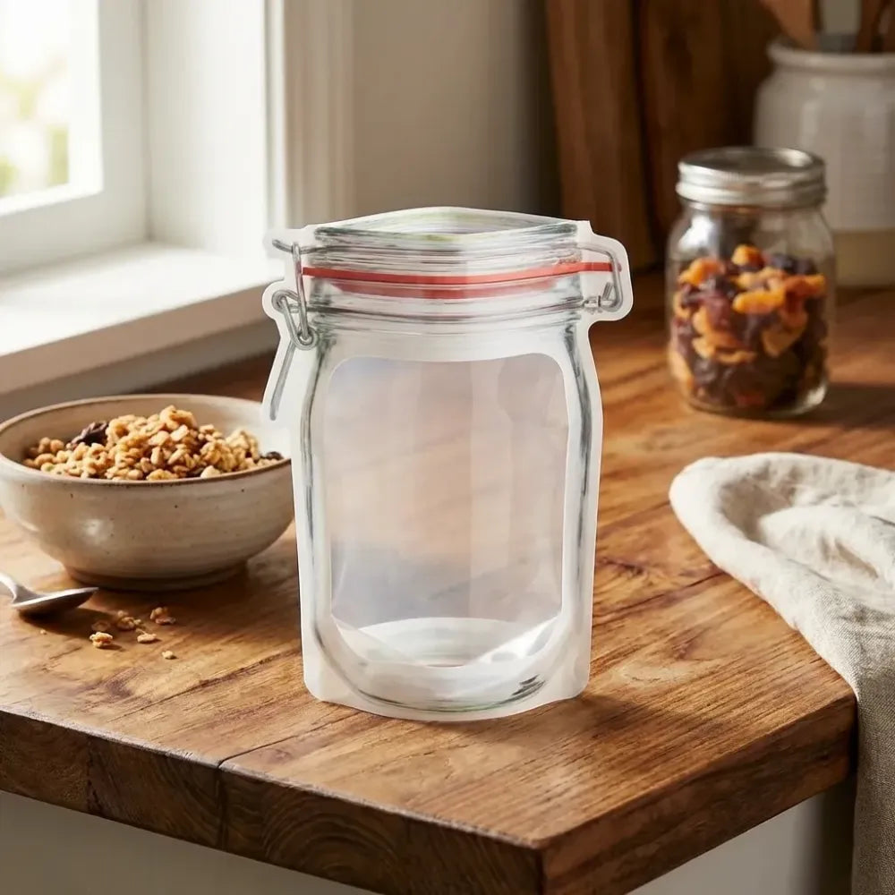 Reusable airtight food storage pouch - home & kitchen