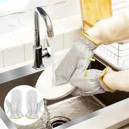 Reusable kitchen dishwashing gloves (1 pair)