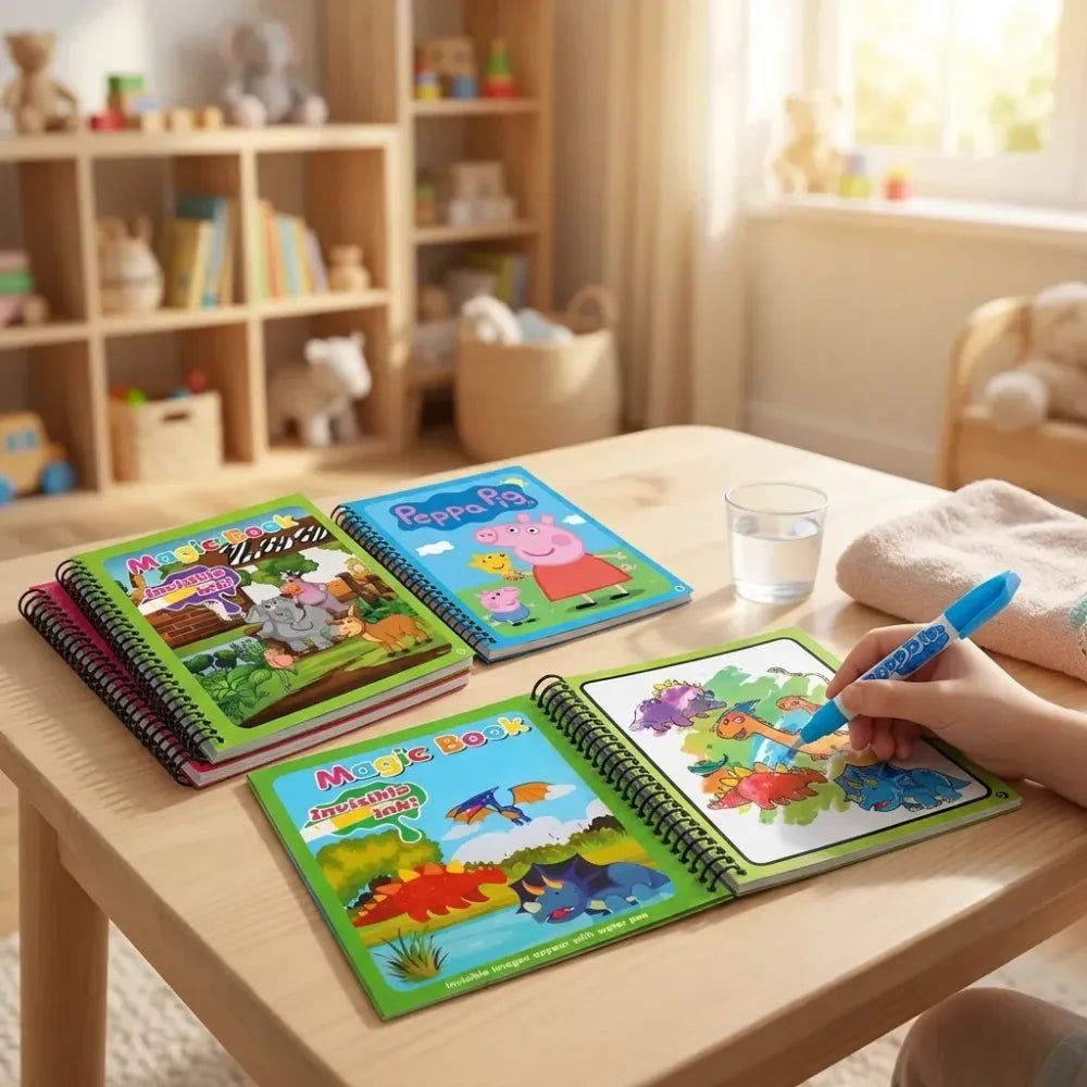 Reusable magic water book