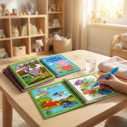 Reusable magic water book