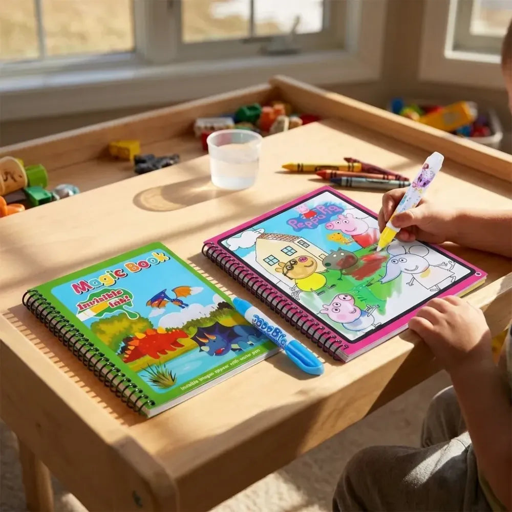Reusable magic water book