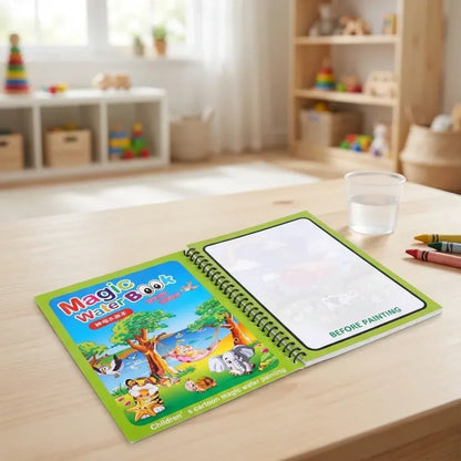 Reusable magic water painting book