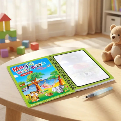 Reusable magic water painting book