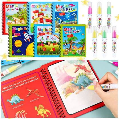 Magic water coloring books with pens.