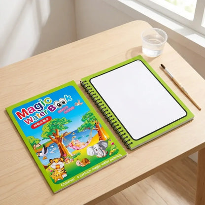 Reusable magic water painting book