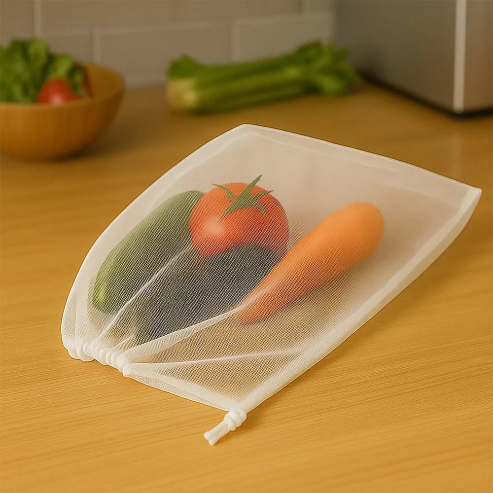 Reusable mesh produce bags (2 pc) - home & kitchen