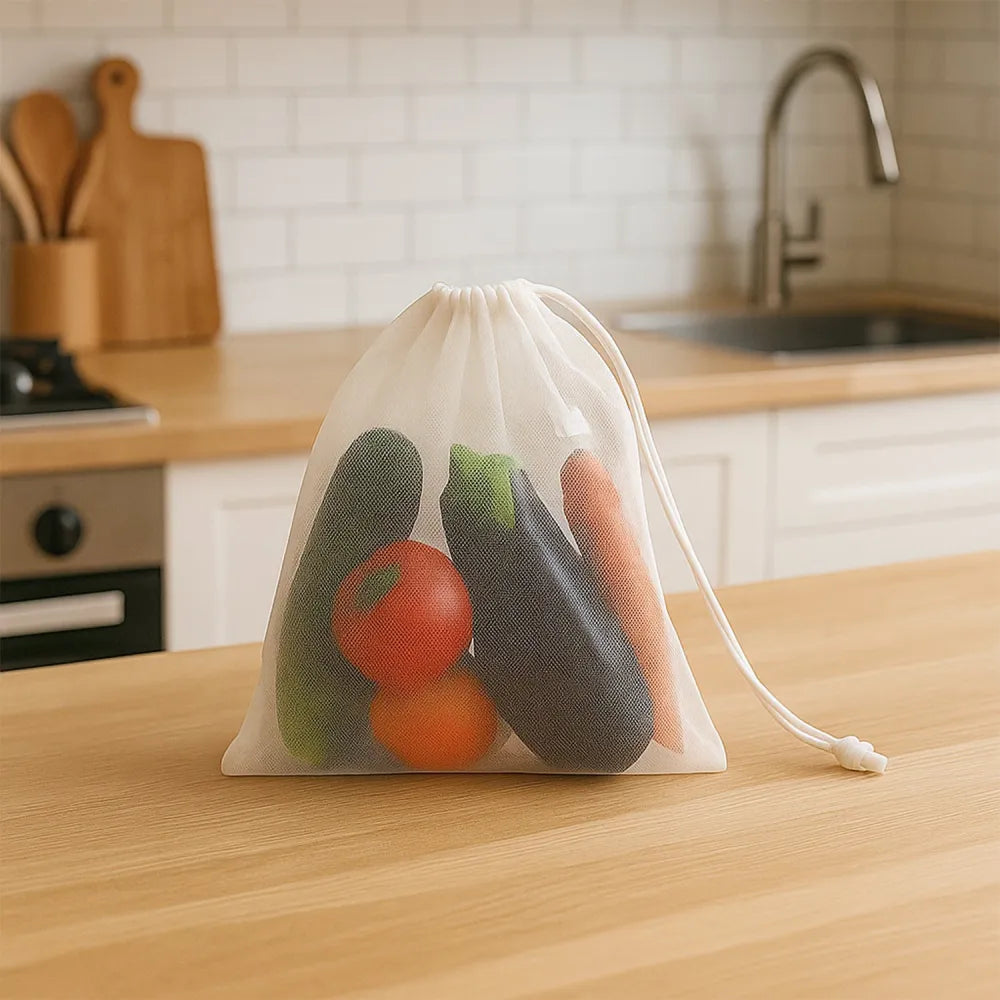 Reusable mesh produce bags (2 pc) - home & kitchen