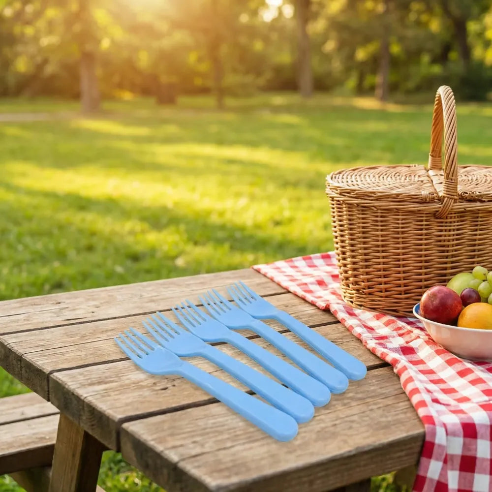 Reusable plastic fork set – 5 pcs - home & kitchen