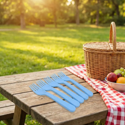 Reusable plastic fork set – 5 pcs - home & kitchen