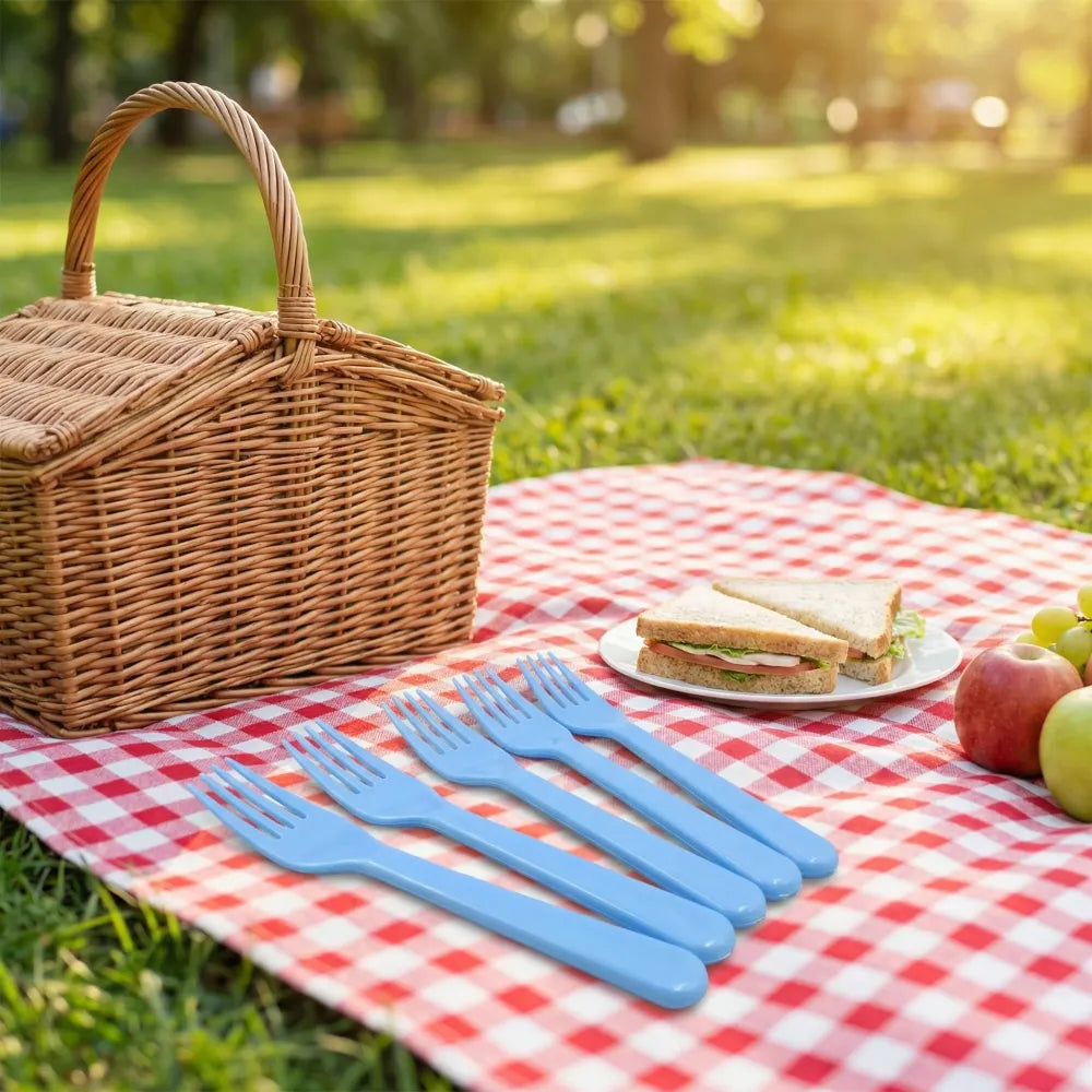 Reusable plastic fork set – 5 pcs - home & kitchen