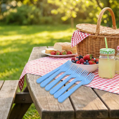Reusable plastic fork set – 5 pcs - home & kitchen