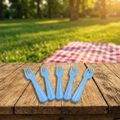 Reusable plastic fork set – 5 pcs - home & kitchen
