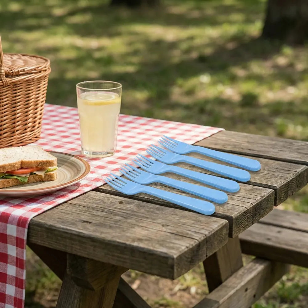 Reusable plastic fork set – 5 pcs - home & kitchen