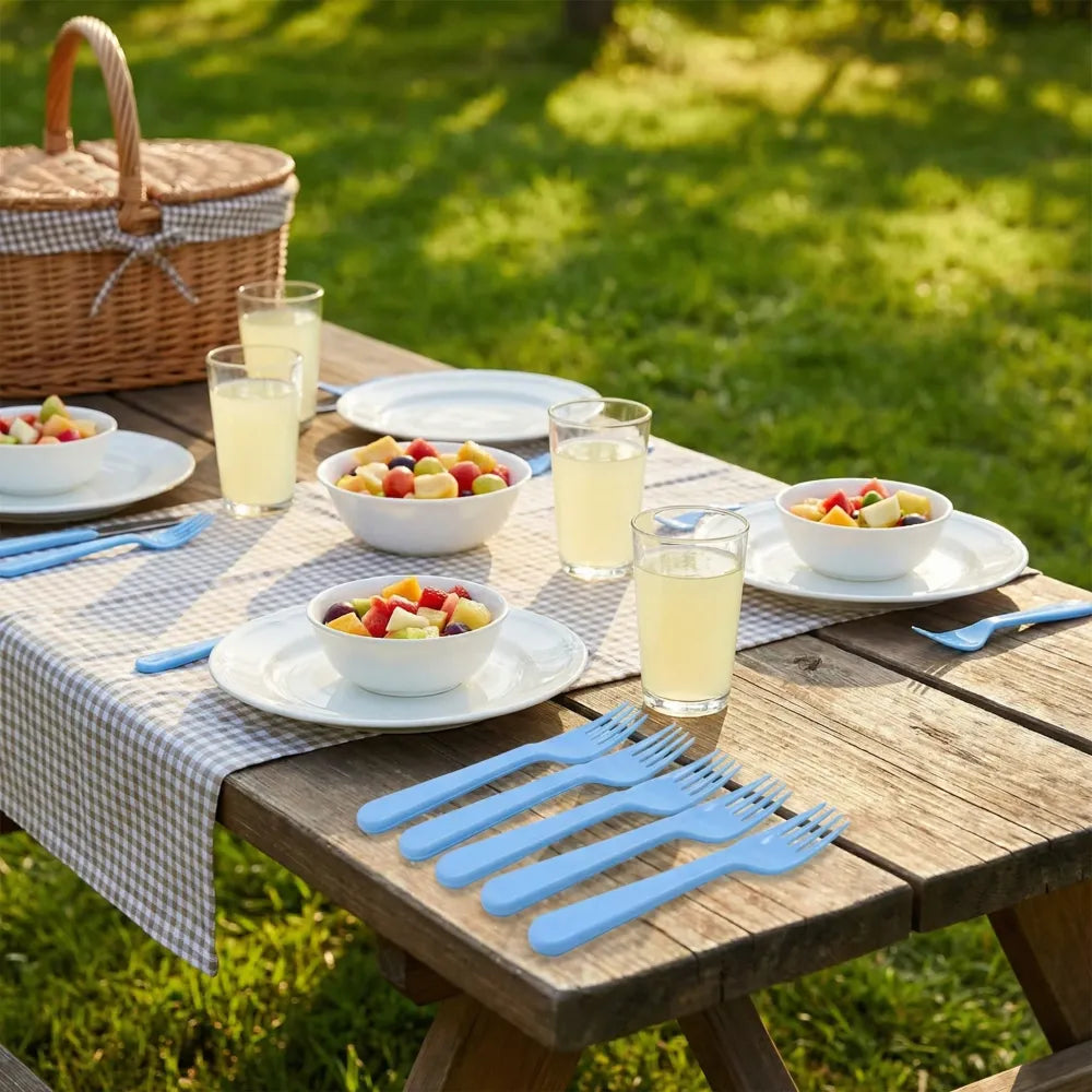 Reusable plastic fork set – 5 pcs - home & kitchen