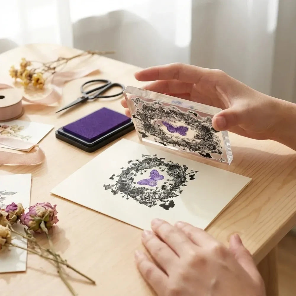 Reusable rubber stamp tpr diy accessories good stamping effect transparent stick repeatedly for envelope diary