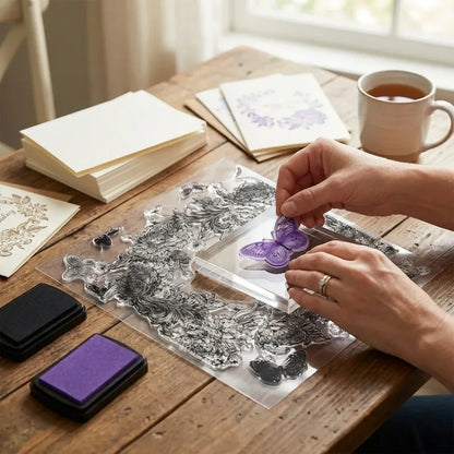 Reusable rubber stamp tpr diy accessories good stamping effect transparent stick repeatedly for envelope diary