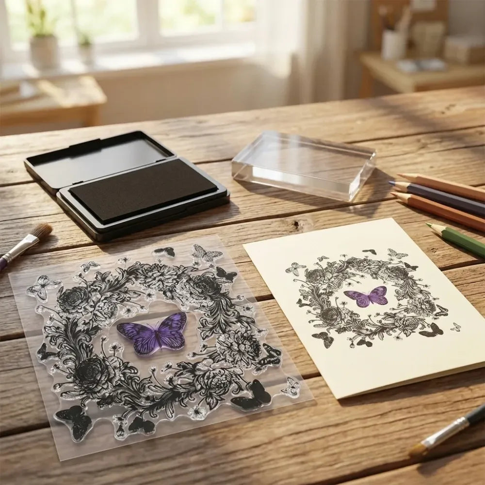 Reusable rubber stamp tpr diy accessories good stamping effect transparent stick repeatedly for envelope diary