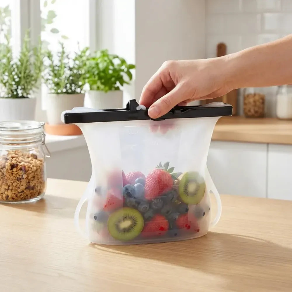 Reusable silicone food bags - home & kitchen