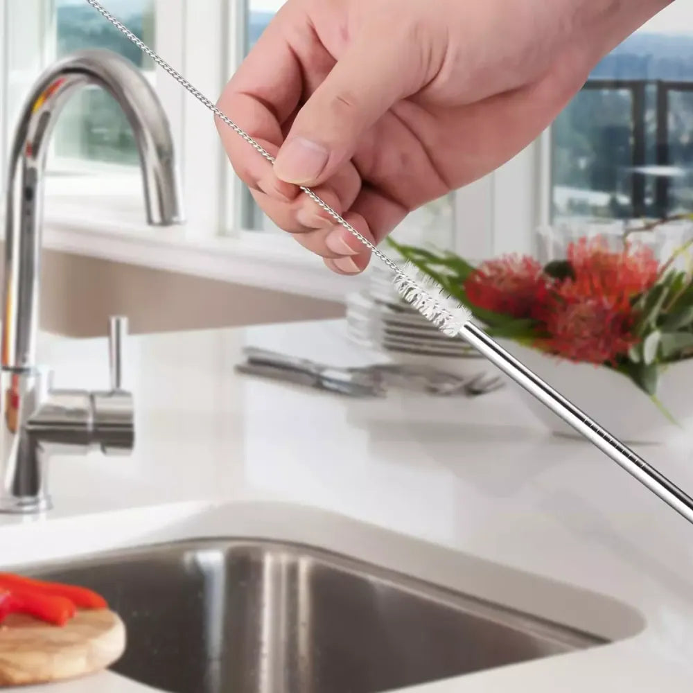Reusable stainless steel straws - home & kitchen