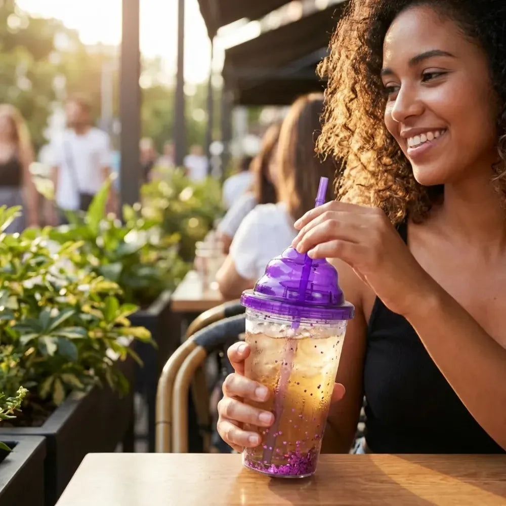 Reusable straw tumbler - home & kitchen