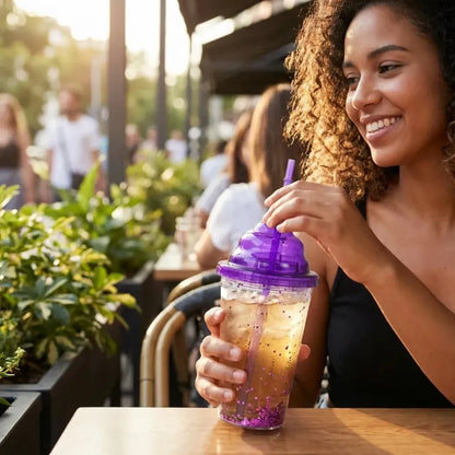 Reusable straw tumbler - home & kitchen