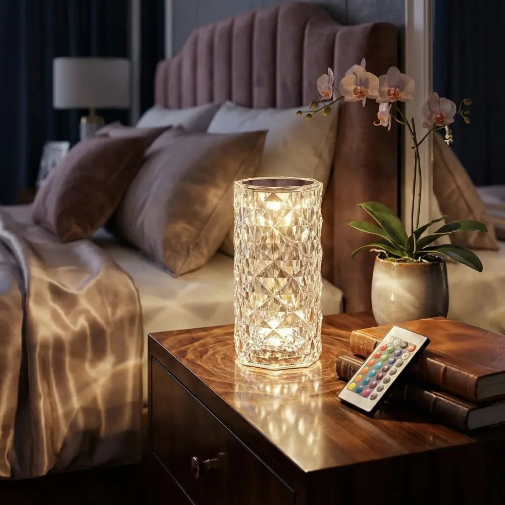 Rgb crystal table lamp - home essentials
