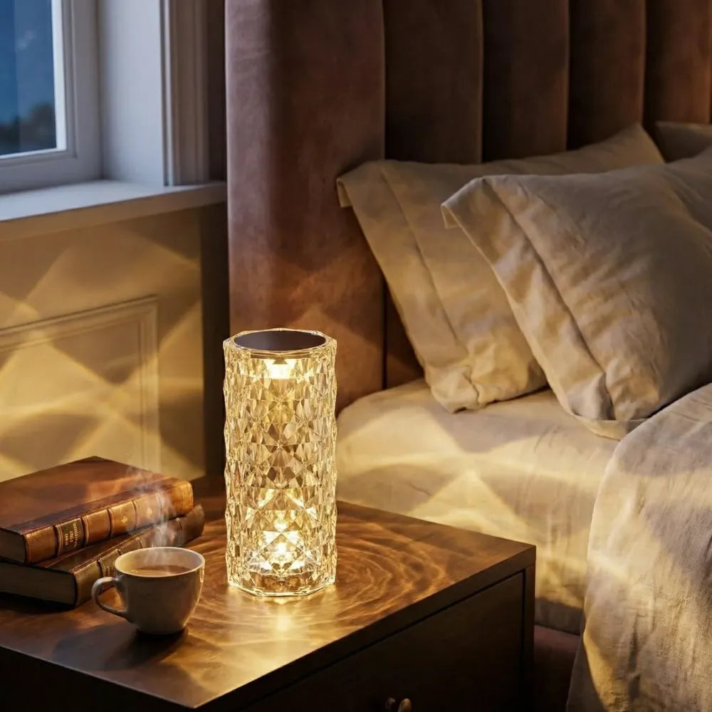 Rgb crystal table lamp - home essentials