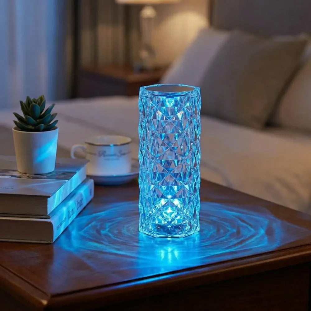 Rgb crystal table lamp - home essentials
