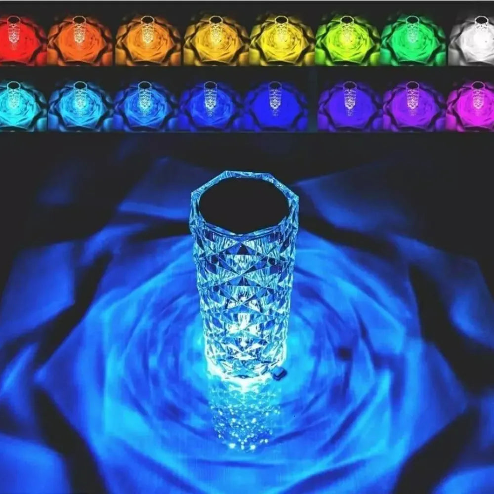Rgb crystal table lamp