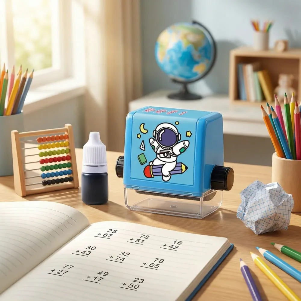 Roller math practice stamps