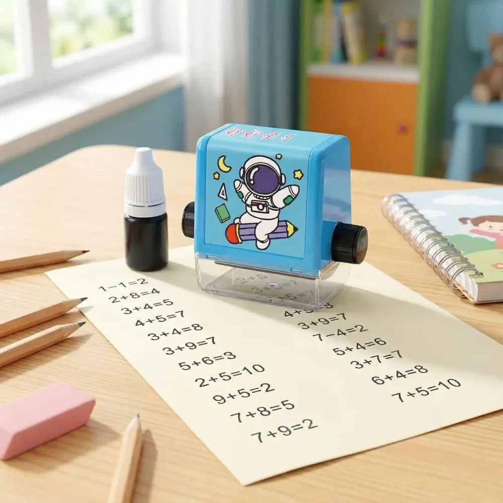 Roller math practice stamps