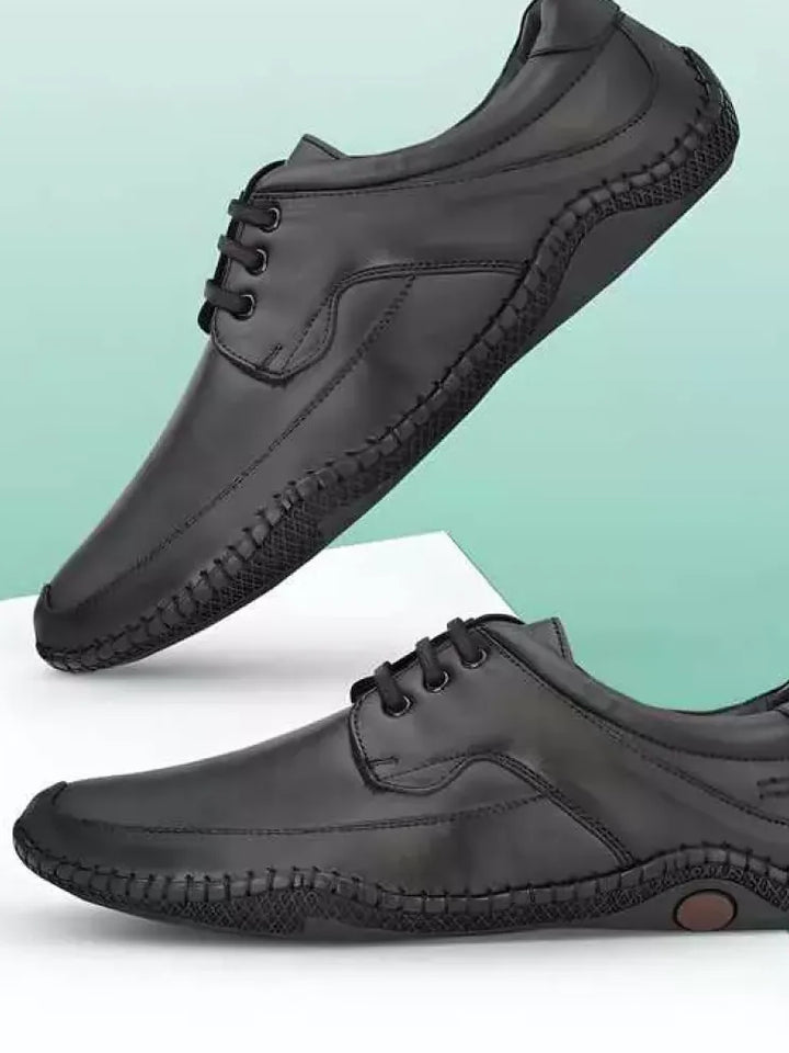 Roman Black Sandals For Men