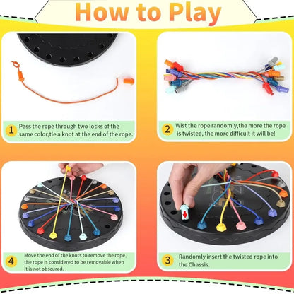 Rope sorting brain puzzle