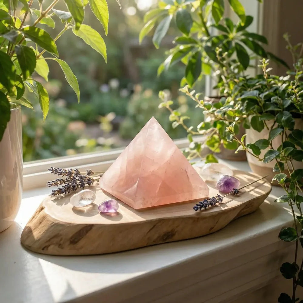 Rose quartz pyramid – pack of 1