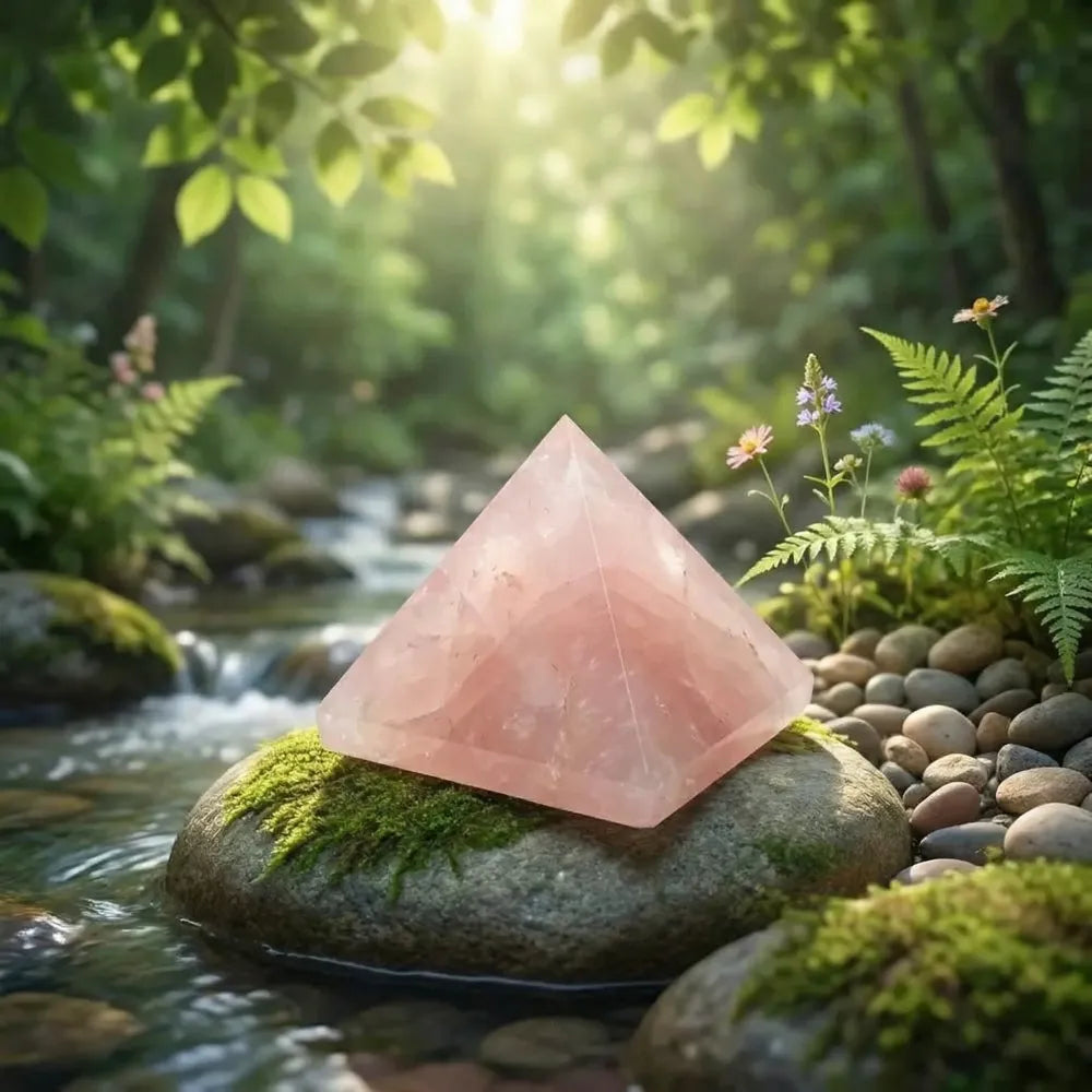 Rose quartz pyramid – pack of 1